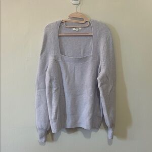 Madewell Light Purple square Neck Sweater like new